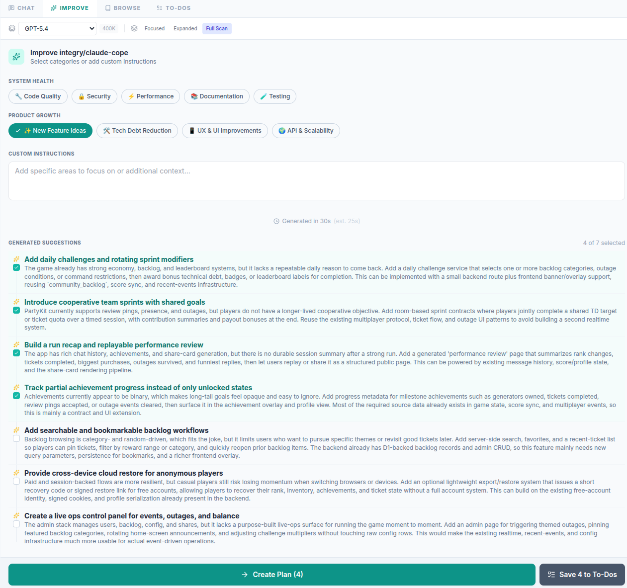 ProPR repository improvements screenshot